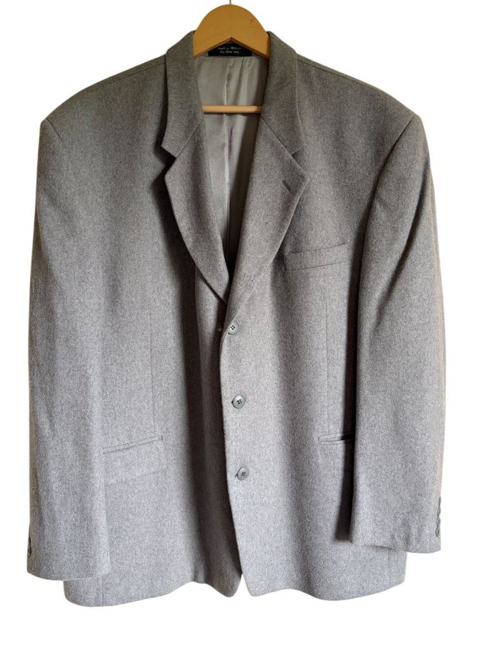 Gianfranco Ruffini Italy Gray 100% 48R Cashmere Blazer Jacket